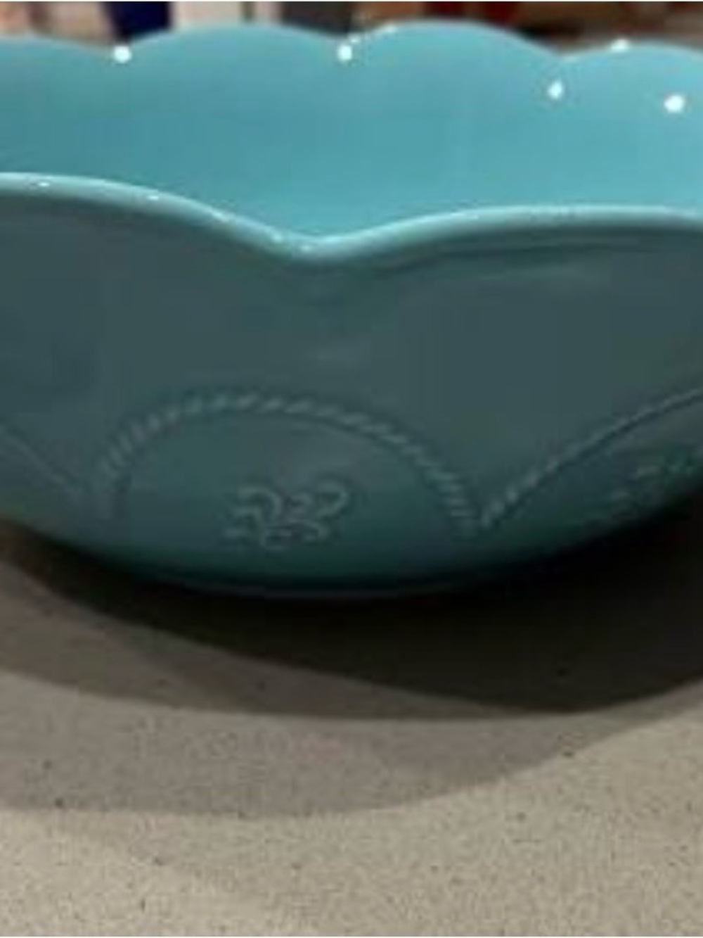 Princess House Aqua-Blue Serving Bowl